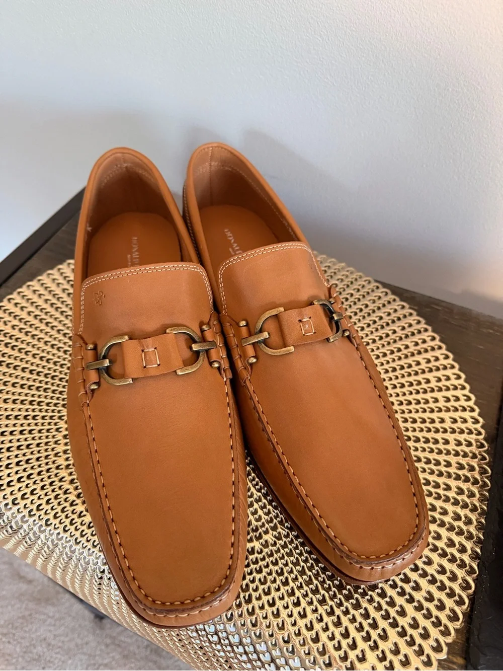 Donald Pliner Men's Tan Leather DACIO Loafer Size 15